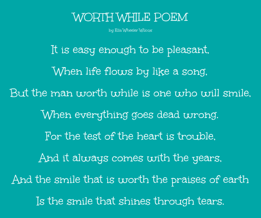 Worthwhile poem